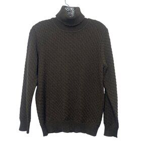 Morgan City Cashmere Blend Turtleneck Sweater Womens Large Brown New WOT